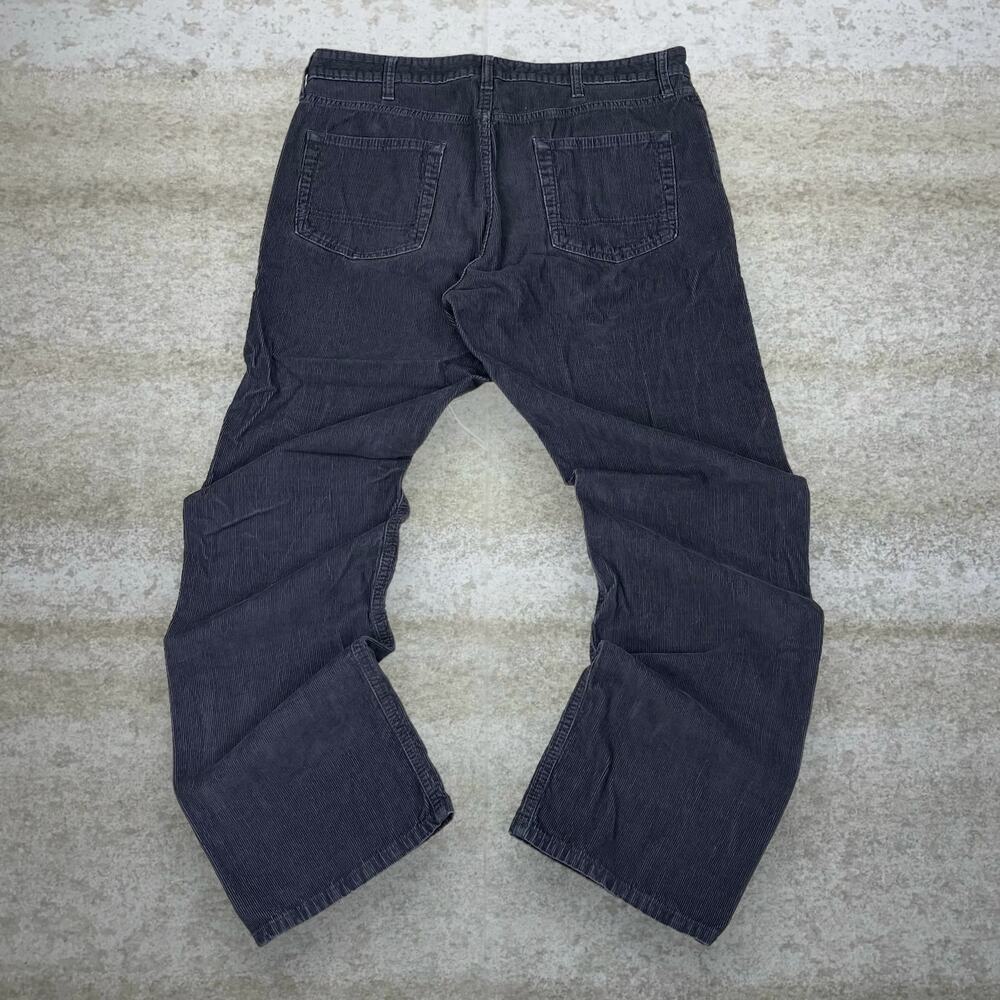 Vintage Y2K Eddie Bauer Corduroy Pants 36x32 Regular Straight Leg Fit Dark Grey